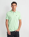 Arrow Sports Patterned Collar Solid Polo Shirt