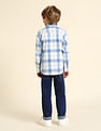U.S. Polo Assn. Kids Boys Tartan Checked Regular Fit Shirt
