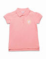 U.S. Polo Assn. Kids Girls Brand Printed Relaxed Fit Polo Shirt