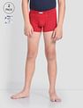 USPA Innerwear Boys Mid Rise Cotton Spandex OKT01 Trunks - Pack Of 2