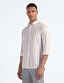 Flying Machine Tencel Hemp Cotton Stripe Shirt