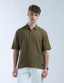 Flying Machine Oversized Fit Textured Color Of Home Shirt
