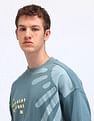 Flying Machine Oversized Fit Graphic Printed Sweatshirt