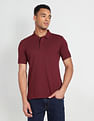 Flying Machine Short Sleeve Solid Polo Shirt