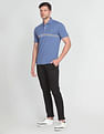 Arrow Sports Engineered Stripe Cotton Polo Shirt