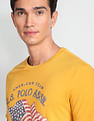 U.S. Polo Assn. Denim Co. Men Yellow Cotton Graphic Print T-Shirt