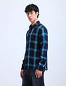 Flying Machine Grid Tattersall Checked Twill Shirt