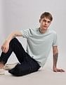 Calvin Klein Jeans Mens Blue Solid T-Shirts