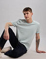 Calvin Klein Jeans Mens Blue Solid T-Shirts