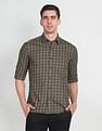 Arrow Sports Cutaway Collar Tartan Check Shirt