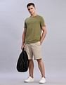 Tommy Hilfiger Mens Green Solid T-Shirt