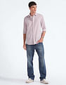 Flying Machine Vertical Stripe Seersucker Shirt