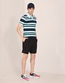 U.S. Polo Assn. Ribbed Collar Striped Polo Shirt