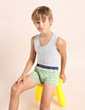 USPA Innerwear Boys Mid Rise Cotton Spandex Trunks - Pack Of 3