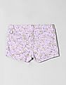 GAP Girls Purple 1969 Floral Denim Shortie