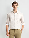 Arrow Textured Pattern Slim Fit Shirt
