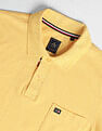 Arrow Sports Patterned Collar Pocket Polo Shirt