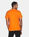 Calvin Klein Men Orange Regular Monogram Logo T-Shirt
