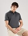 Calvin Klein Jeans Solid Regular-Fit Cotton Polo T-Shirt