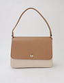 Tommy Hilfiger Logo Beige Pvc Hand Bag