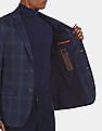 Arrow Sports Notch Lapel Check Knit Blazer