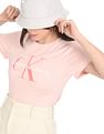 Calvin Klein Jeans Women Pink Pure Cotton Logo Print T-Shirt