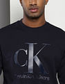 Calvin Klein Crew Neck Monogram Print Sweatshirt
