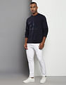 Calvin Klein Crew Neck Monogram Print Sweatshirt