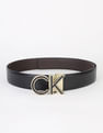Calvin Klein Textured Brown Leather Reversible Belts