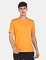 Aeropostale Men Orange Chest Pocket Heathered T-Shirt