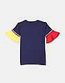 U.S. Polo Assn. Kids Contrast Bell Sleeve Brand Print T-Shirt
