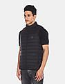 U.S. Polo Assn. Men Black Sleeveless Quilted Puffer Jacket