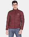 U.S. Polo Assn. Men Maroon Long Sleeve Quilted Puffer Jacket