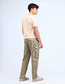 Flying Machine Relaxed Fit Solid Cargo Trousers