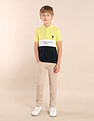 U.S. Polo Assn. Kids Boys Colourblock Regular Fit Polo Shirt