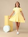 U.S. Polo Assn. Kids Girls Brand Printed Fit And Flare Dress