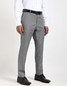 Tommy Hilfiger Regular-Fit Self-Design Mid-Rise Trouser