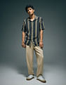 Flying Machine Vertical Striped Original Cuban Shirt
