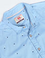Flying Machine Spread Collar Geometric Print Shirt
