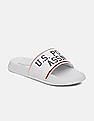 U.S. Polo Assn. Men Embossed Logo Non-Skid Lightweight Slides