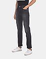Calvin Klein Men Black Slim Fit Stone Wash Infinite Flex Jeans