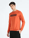 Flying Machine Crew Neck Typographic Print Sweatshirt