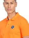 Flying Machine Printed Collar Applique Logo Polo Shirt