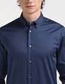 Tommy Hilfiger Solid Satin Slim Fit Shirt