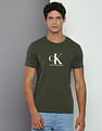 Calvin Klein Flock Monogram Slim Fit T-Shirt