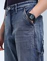 Flying Machine Cobain Loose Fit Whiskered Jeans