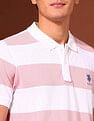 U.S. Polo Assn. Horizontal Striped Working Holiday Polo Shirt