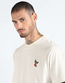 Flying Machine Embroidered Graphic Oversized T-Shirt