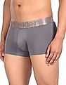 Calvin Klein Underwear Men Grey Elasticized Brand Waist Solid Trunks