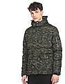 U.S. Polo Assn. Denim Co. Men Olive Long Sleeve Camouflage Print Puffer Jacket